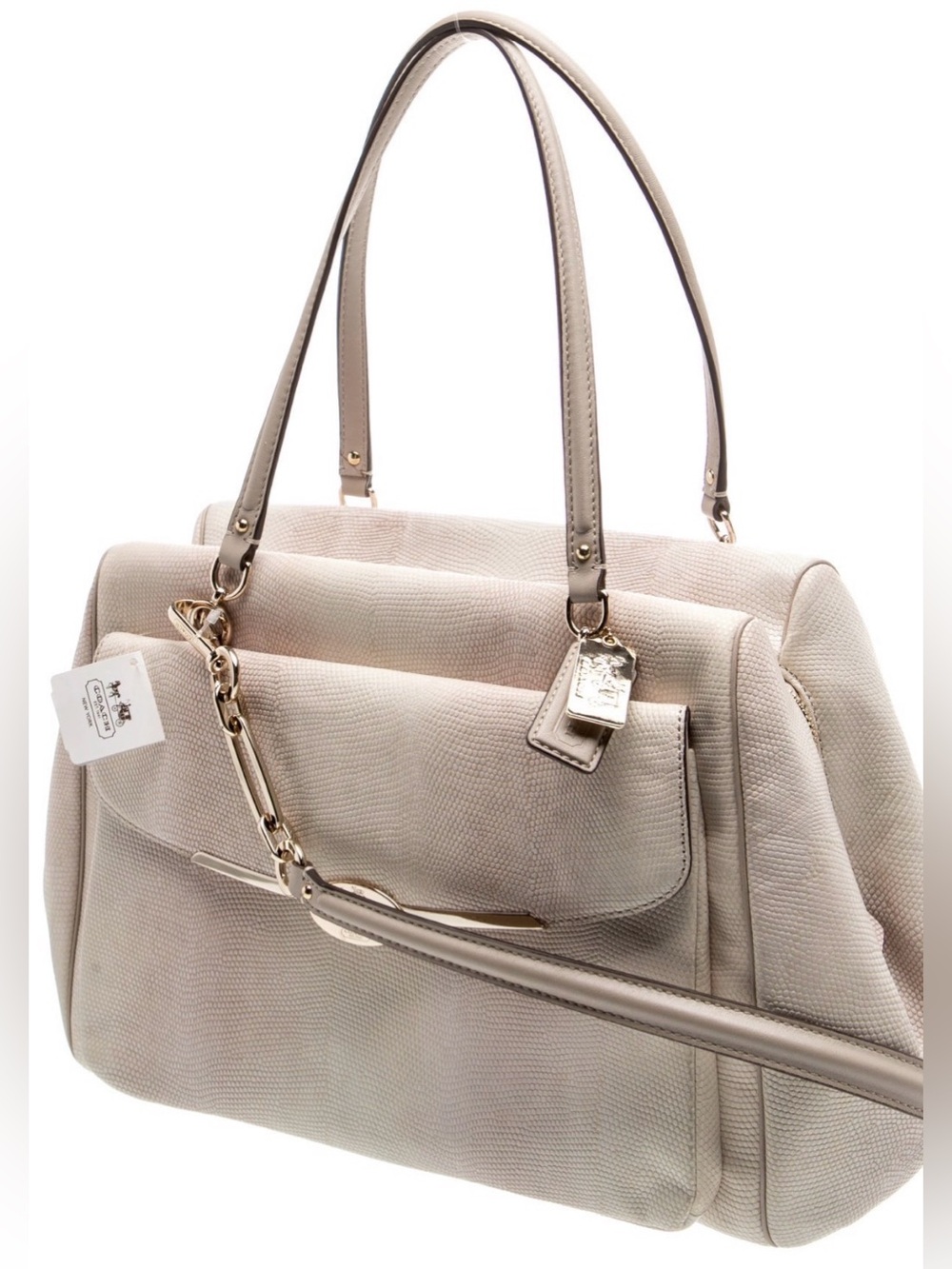 Coach Madison Madeline Lizard Embossed Leather Satchel Style 25236 New